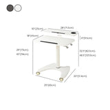 Adjustable Foldable White Wood Small Standing Desk #size