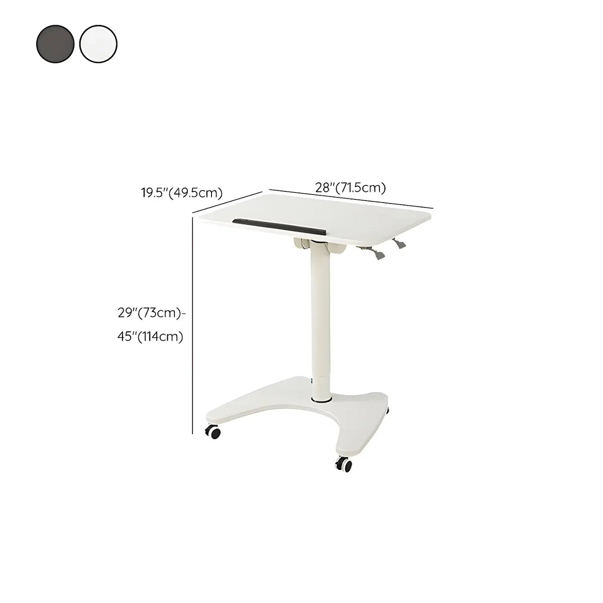 Adjustable Foldable White Wood Small Standing Desk Image - 13