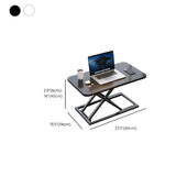 Adjustable Folding Black Wood Trestle Standing Desk #size