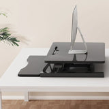 Adjustable Folding Wood Trestle Standing Desk Converter Image - 19