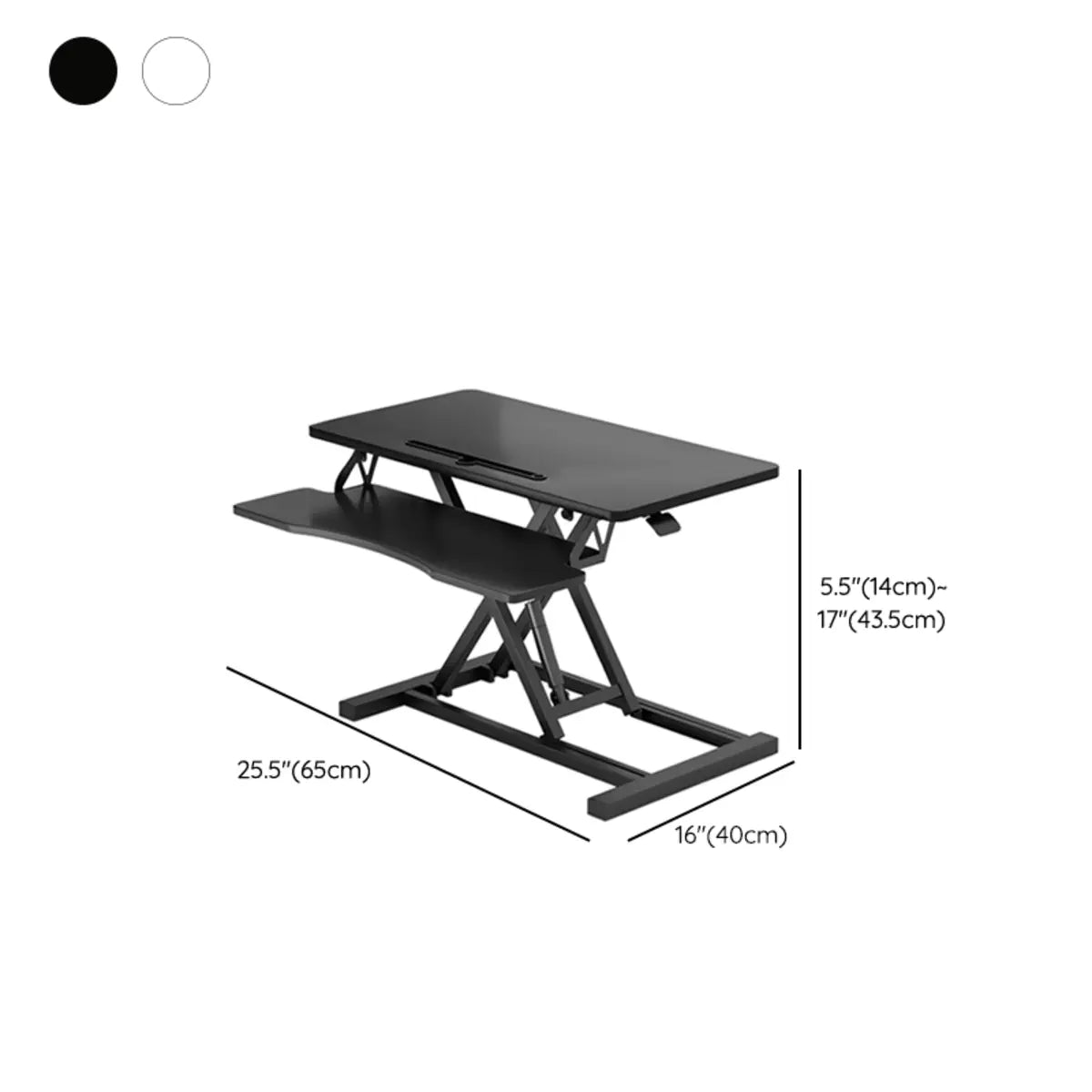 Adjustable Folding Wood Trestle Standing Desk Converter Image - 31