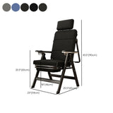 Adjustable Footrest Foldable Metal Recliner Armchair #size