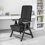 Adjustable Footrest Foldable Metal Recliner Armchair Image - 5