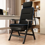 Adjustable Footrest Foldable Metal Recliner Armchair Image - 7