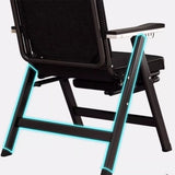 Adjustable Footrest Foldable Metal Recliner Armchair Image - 8