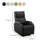 Adjustable Footrest Microfiber Leather Recliner Beige Image - 16