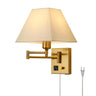 Adjustable Geometric Swing Arm Wall Sconce with USB Image - 10