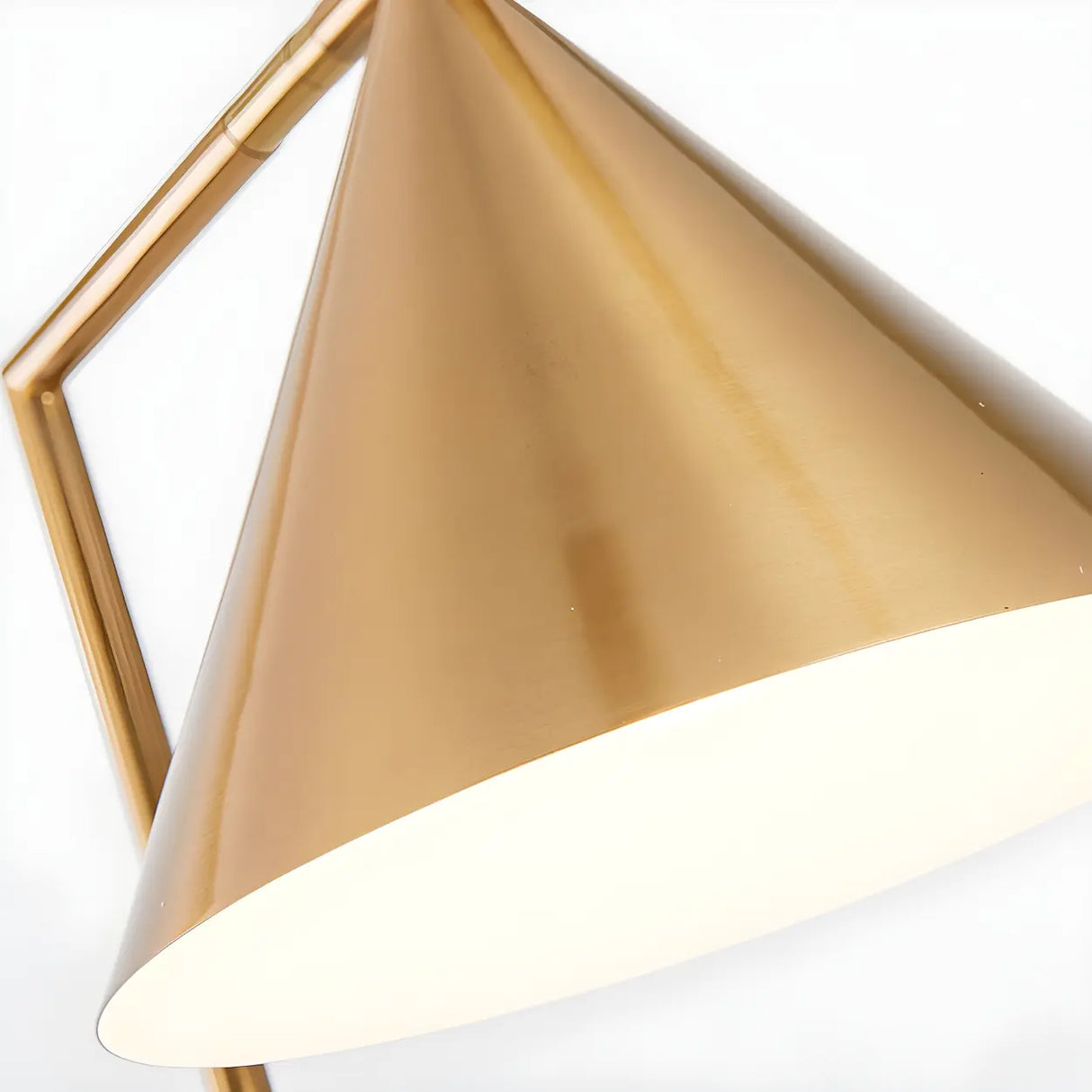 Adjustable Gold Cone Modern Metal LED Floor Lamp Image - 10