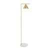 Adjustable Gold Cone Modern Metal LED Floor Lamp Image - 2