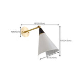 Adjustable Gold Cone Swing Arm LED Wall Sconce Image - 20