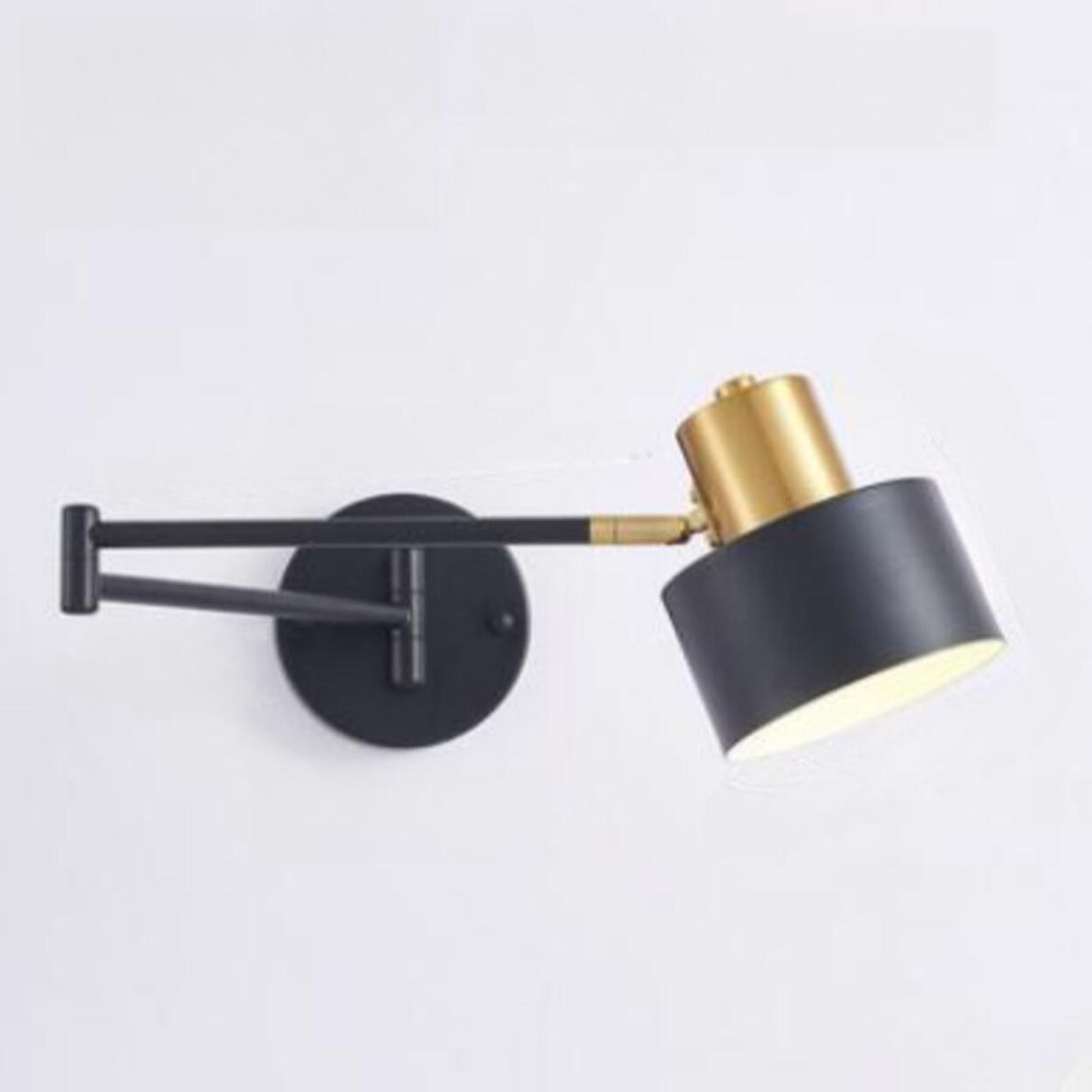 Adjustable Gold Metal LED Swing Arm Wall Light Image - 12