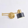 Adjustable Gold Metal LED Swing Arm Wall Light Image - 13