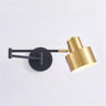 Adjustable Gold Metal LED Swing Arm Wall Light Image - 14