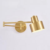 Adjustable Gold Metal LED Swing Arm Wall Light Image - 15