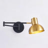 Adjustable Gold Metal LED Swing Arm Wall Light Image - 16