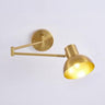 Adjustable Gold Metal LED Swing Arm Wall Light Image - 18