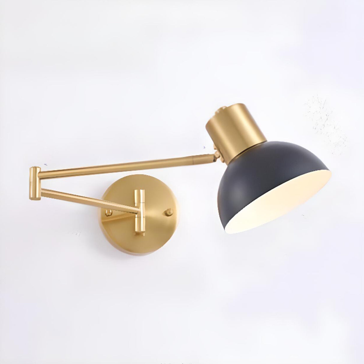 Adjustable Gold Metal LED Swing Arm Wall Light Image - 19