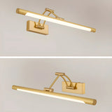 Adjustable Gold Modern Cylinder LED Vanity Light Image - 10