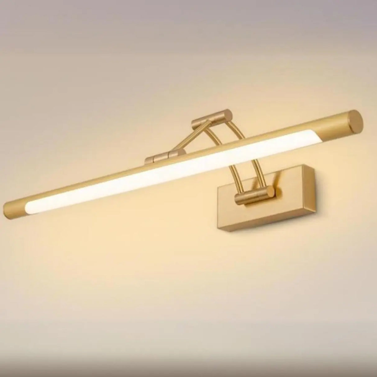 Adjustable Gold Modern Cylinder LED Vanity Light Image - 12