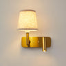 Adjustable Gold Wall Sconce with Fabric Shade Image - 7