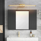 Adjustable Golden Linear Bathroom Vanity Mirror Light Image - 3