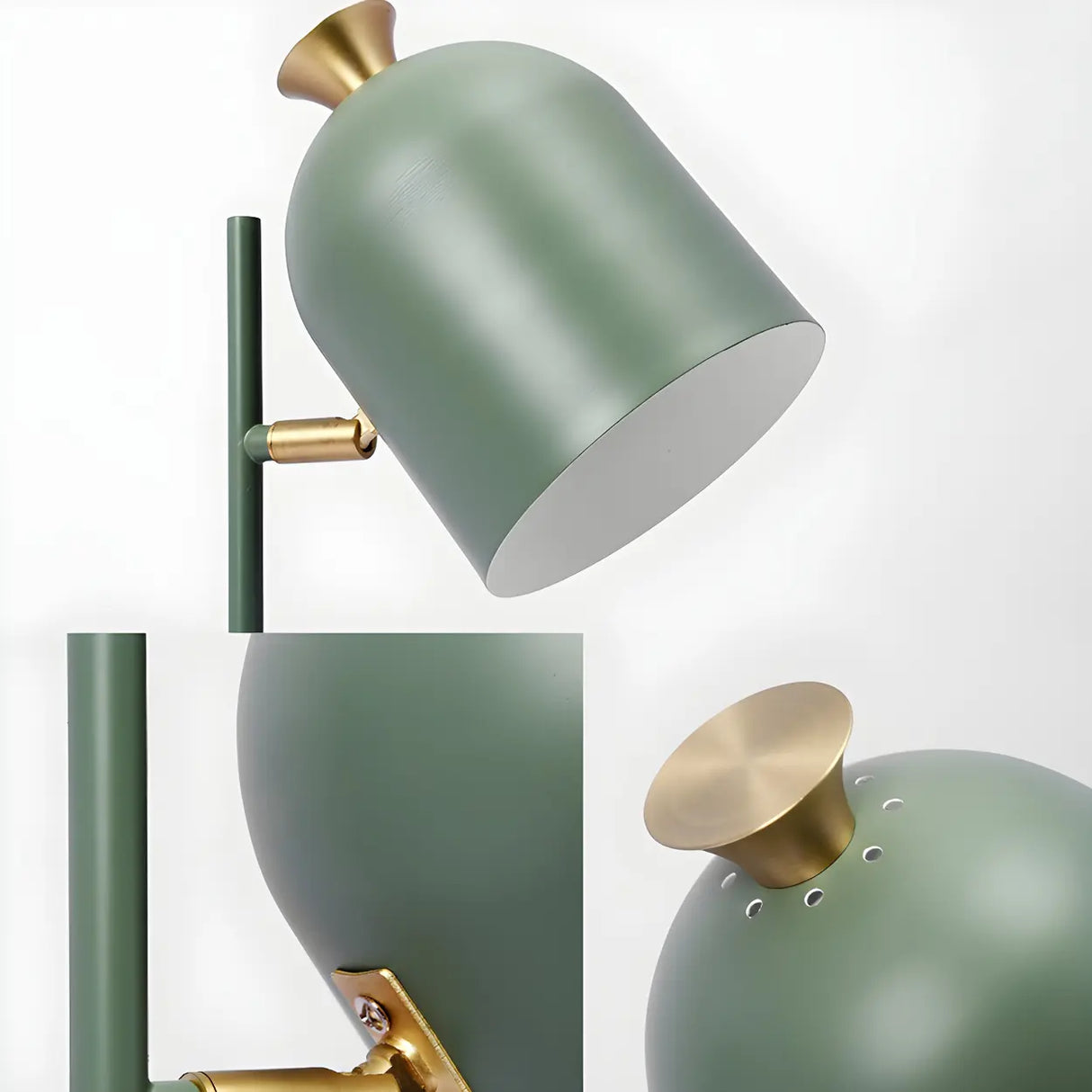 Adjustable Green Cylinder Bedside Minimalist Floor Lamp Image - 7