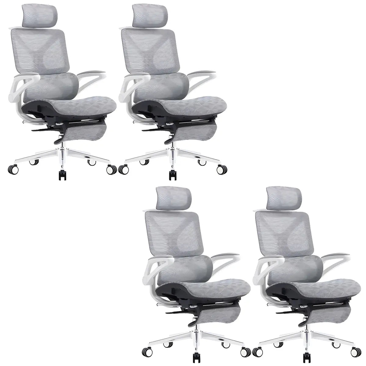 Adjustable Grey Modern Ergonomic Mesh Office Chair Image - 13