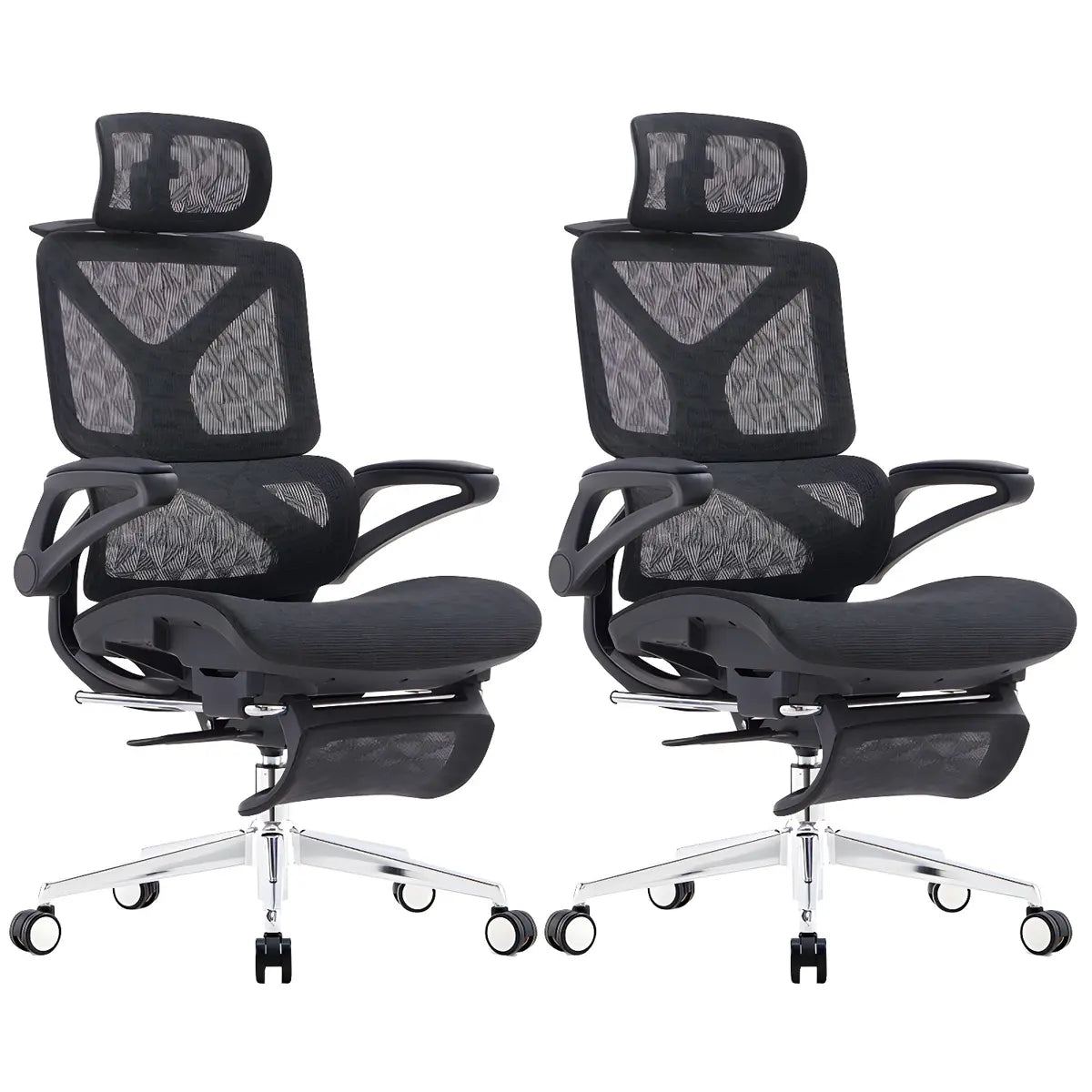 Adjustable Grey Modern Ergonomic Mesh Office Chair Image - 20