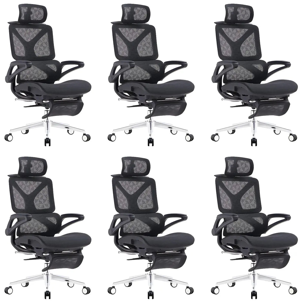 Adjustable Grey Modern Ergonomic Mesh Office Chair Image - 22