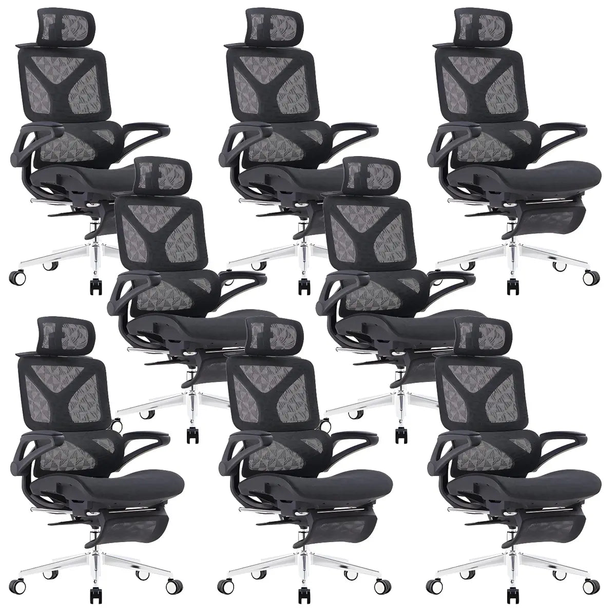 Adjustable Grey Modern Ergonomic Mesh Office Chair Image - 23