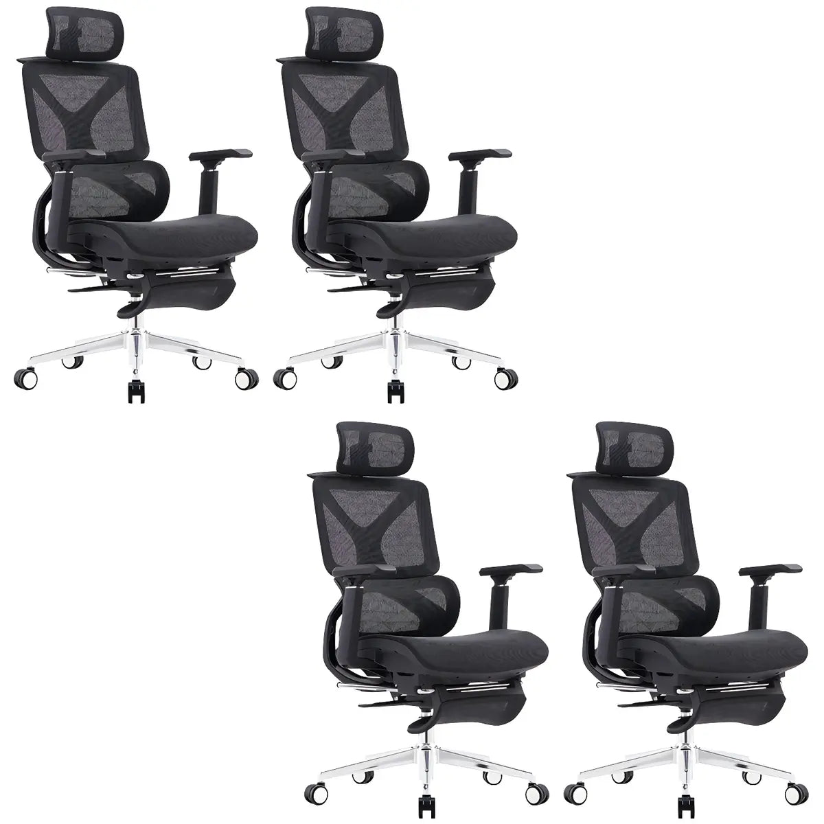 Adjustable Grey Modern Ergonomic Mesh Office Chair Image - 25