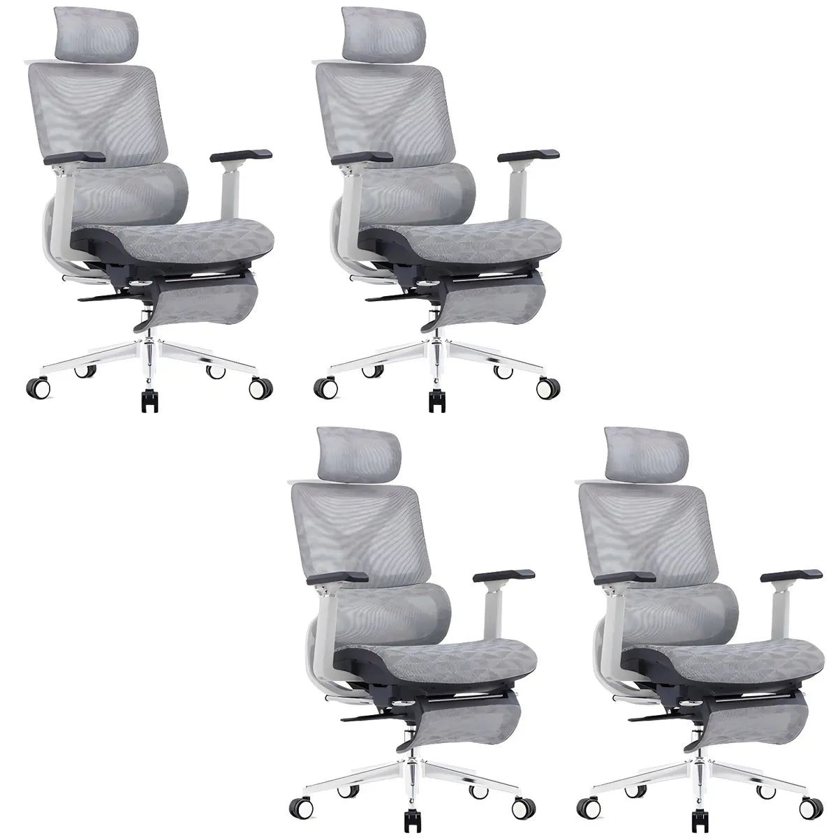 Adjustable Grey Modern Ergonomic Mesh Office Chair Image - 5