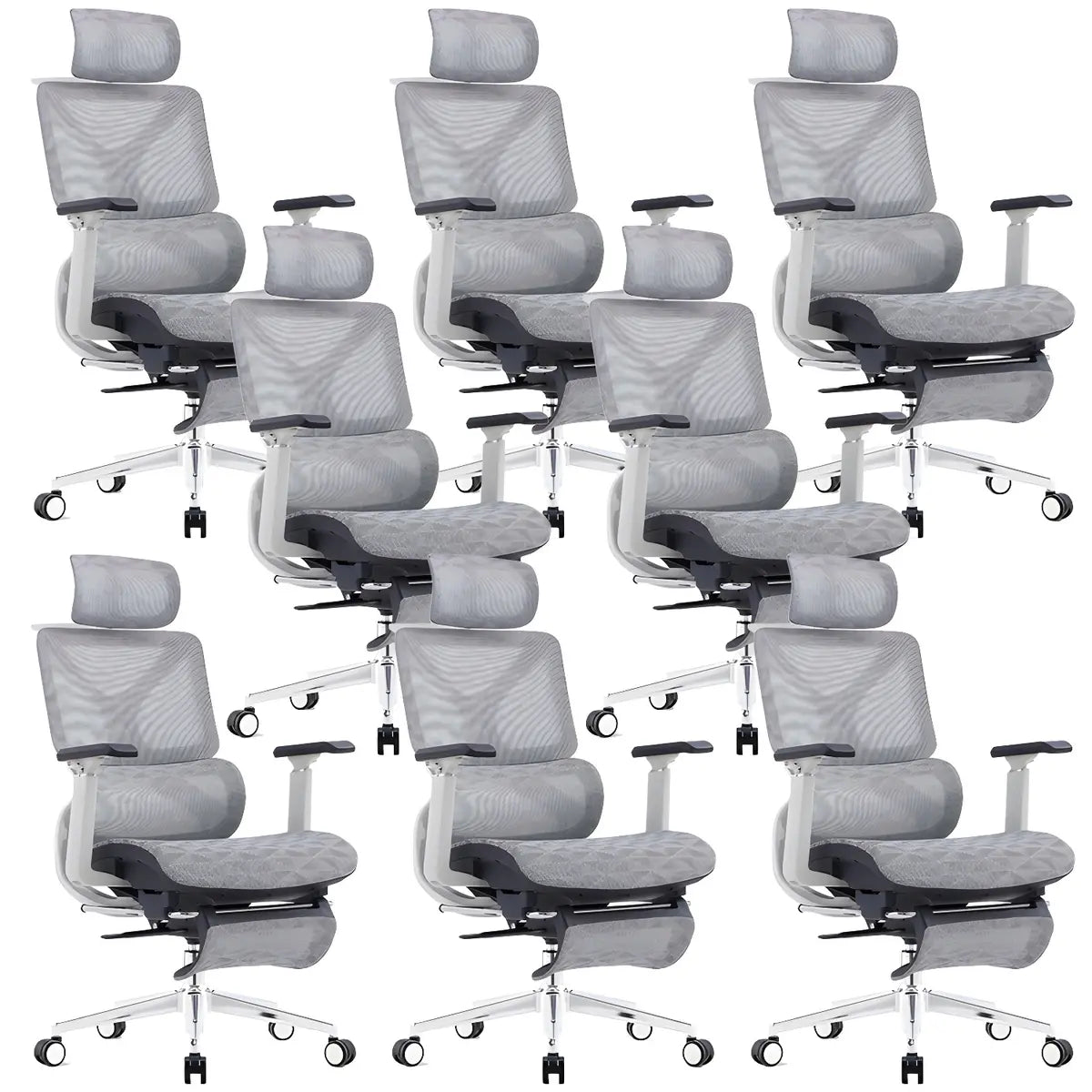 Adjustable Grey Modern Ergonomic Mesh Office Chair Image - 9