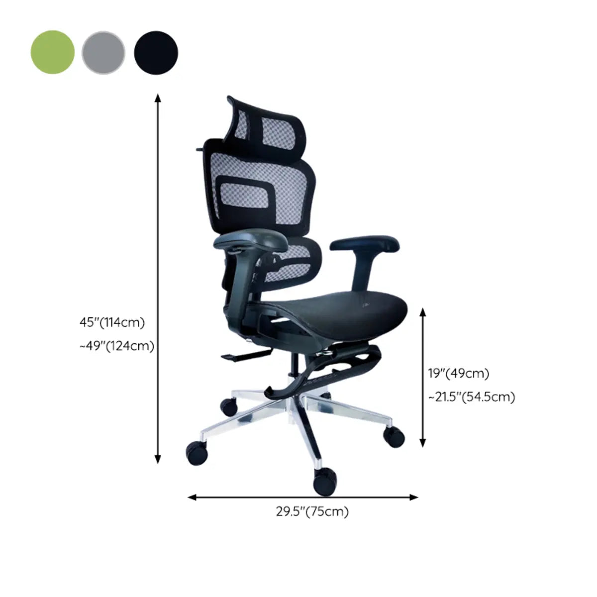 Adjustable Headrest Modern Ergonomic Mesh Office Chair 