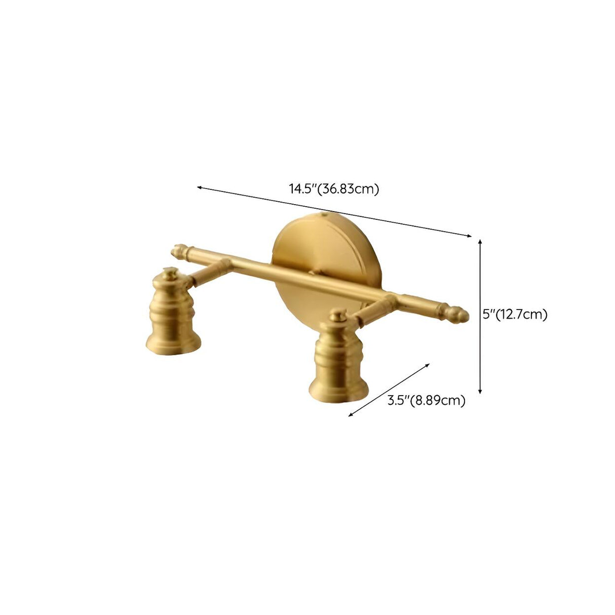 Adjustable Heads Straight Gold Brass Vanity Light Image - 15