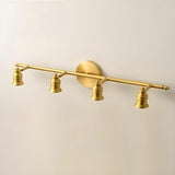 Adjustable Heads Straight Gold Brass Vanity Light Image - 7