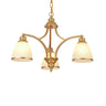 Adjustable Height 8-Light Black Gold Chandelier Image - 21