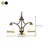 Adjustable Height 8-Light Black Gold Chandelier Image - 29