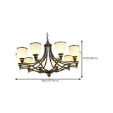 Adjustable Height 8-Light Black Gold Chandelier Image - 36