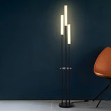 Adjustable Height Black Stand Simple Tube Floor Lamp Image - 12