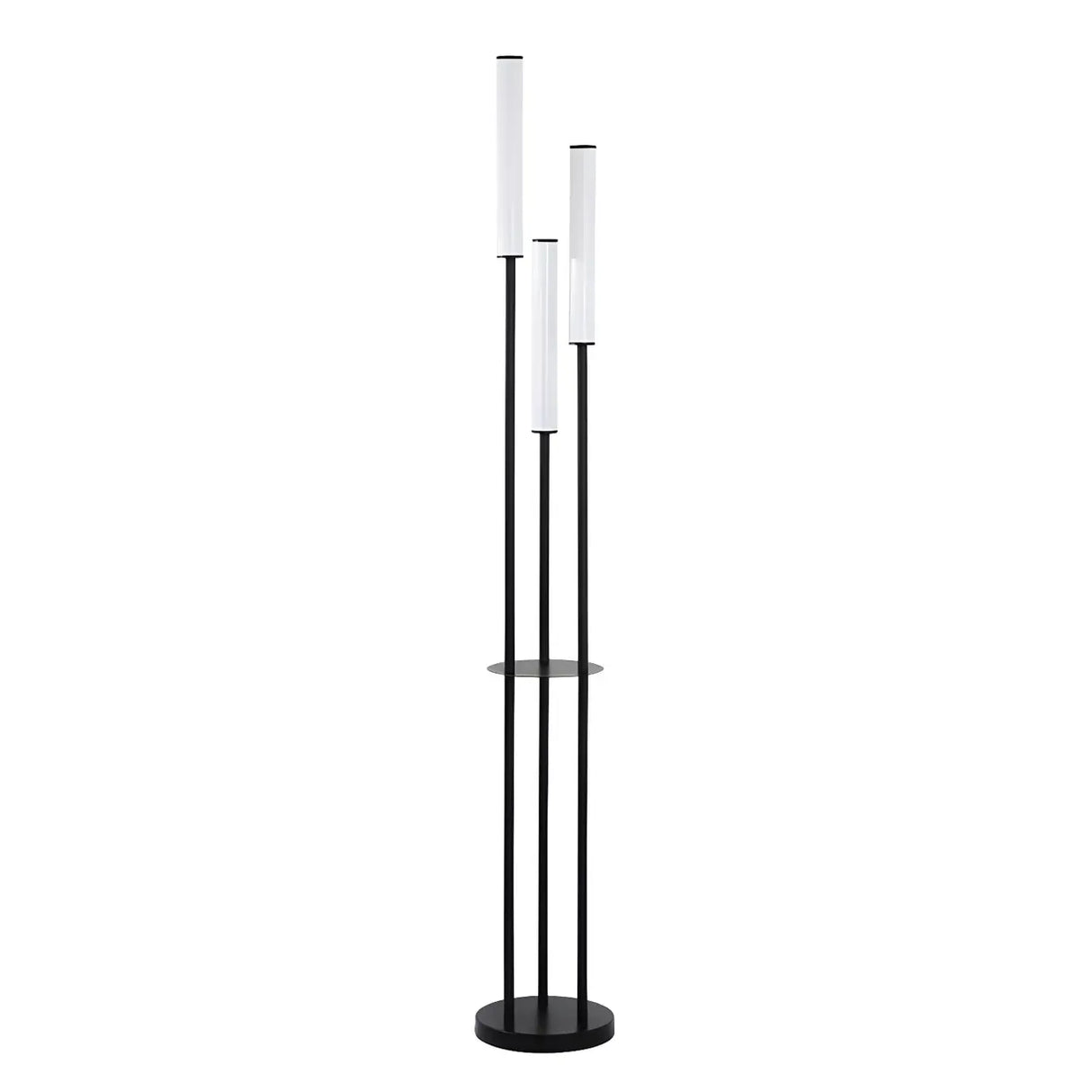 Adjustable Height Black Stand Simple Tube Floor Lamp Image - 5