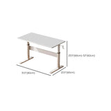 Adjustable Height Brown Wood T-Shaped Standing Desk Image - 19