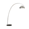 Adjustable Height Chrome Dome and Arc Floor Lamp Image - 5