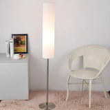 Adjustable Height Cylinder Shade Metal Base Floor Lamp Image - 1