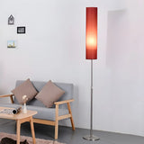 Adjustable Height Cylinder Shade Metal Base Floor Lamp Image - 3