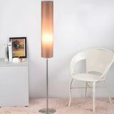 Adjustable Height Cylinder Shade Metal Base Floor Lamp Image - 4