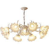 Adjustable Height Elegant Green Floral Chandelier Image - 5