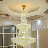 Adjustable Height Grand Gold Crystal Tiered Chandelier Image - 10