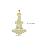 Adjustable Height Grand Gold Crystal Tiered Chandelier Image - 12