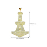 Adjustable Height Grand Gold Crystal Tiered Chandelier Image - 14